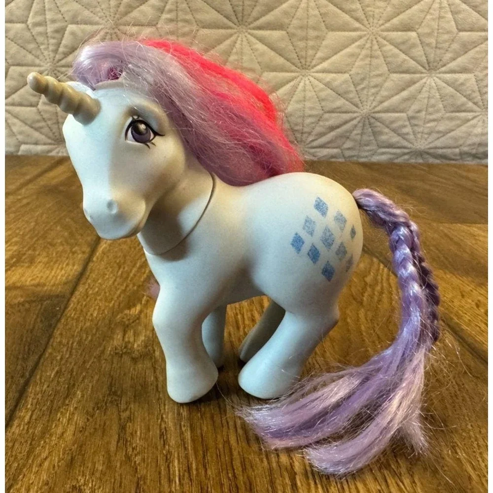 Vintage 1984 Hasbro My Little‎ Pony  G1 Unicorn Sparkler Blue Diamonds Hong Kong